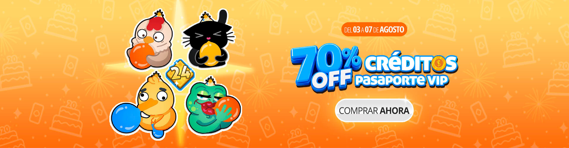 ? �El aniversario se acerca! Aprovecha 70% de descuento en todo y celebra con nosotros.