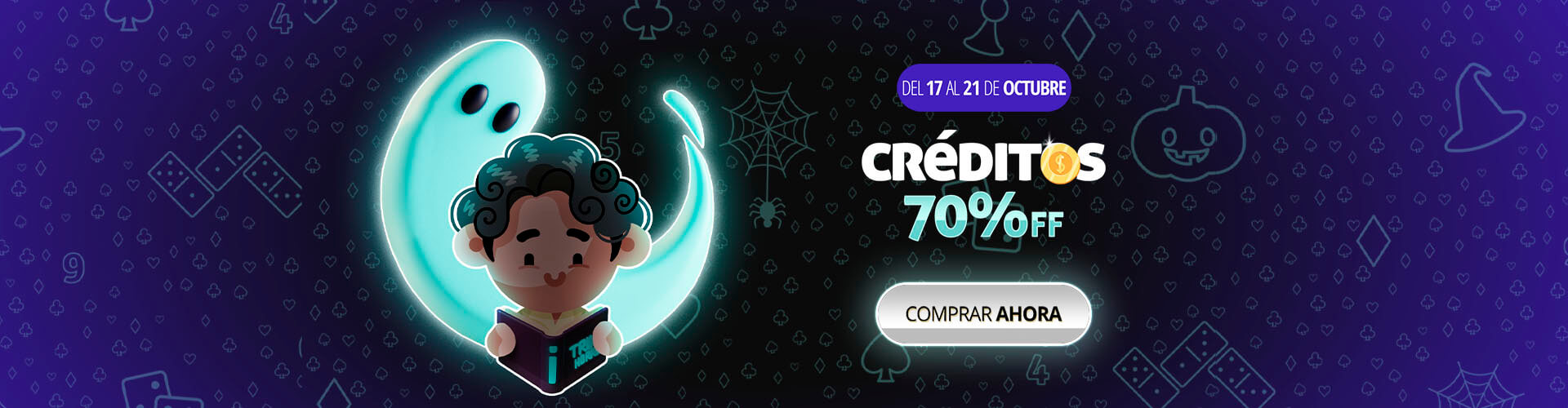 Disfruta el espritu de Halloween con 70% de descuento en crditos! ???
