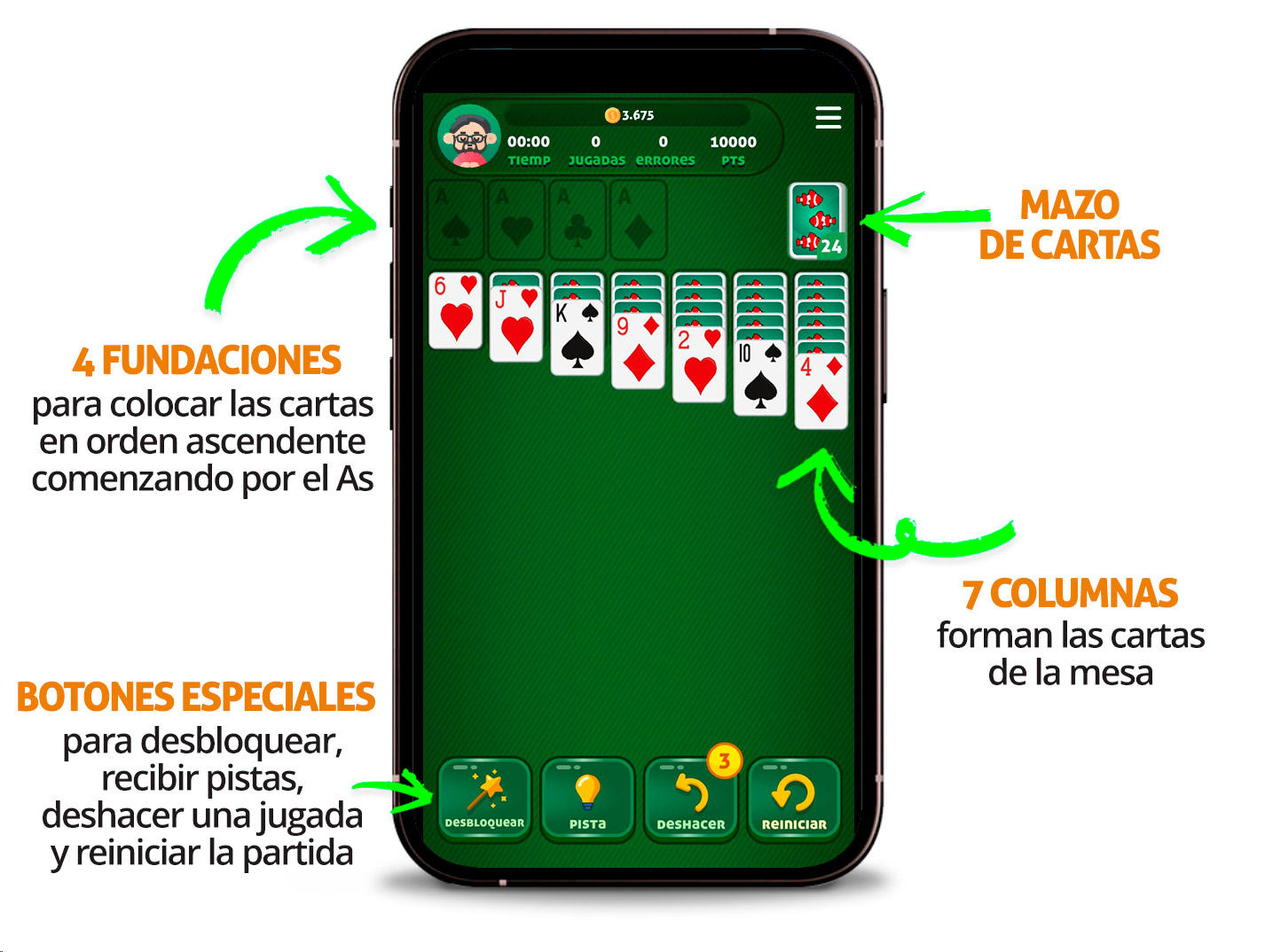 Aprende a Jugar Solitario en MegaJogos